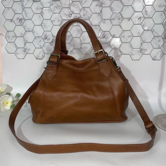 Frye Caelan Tan Leather Satchel - Picture 2 of 11